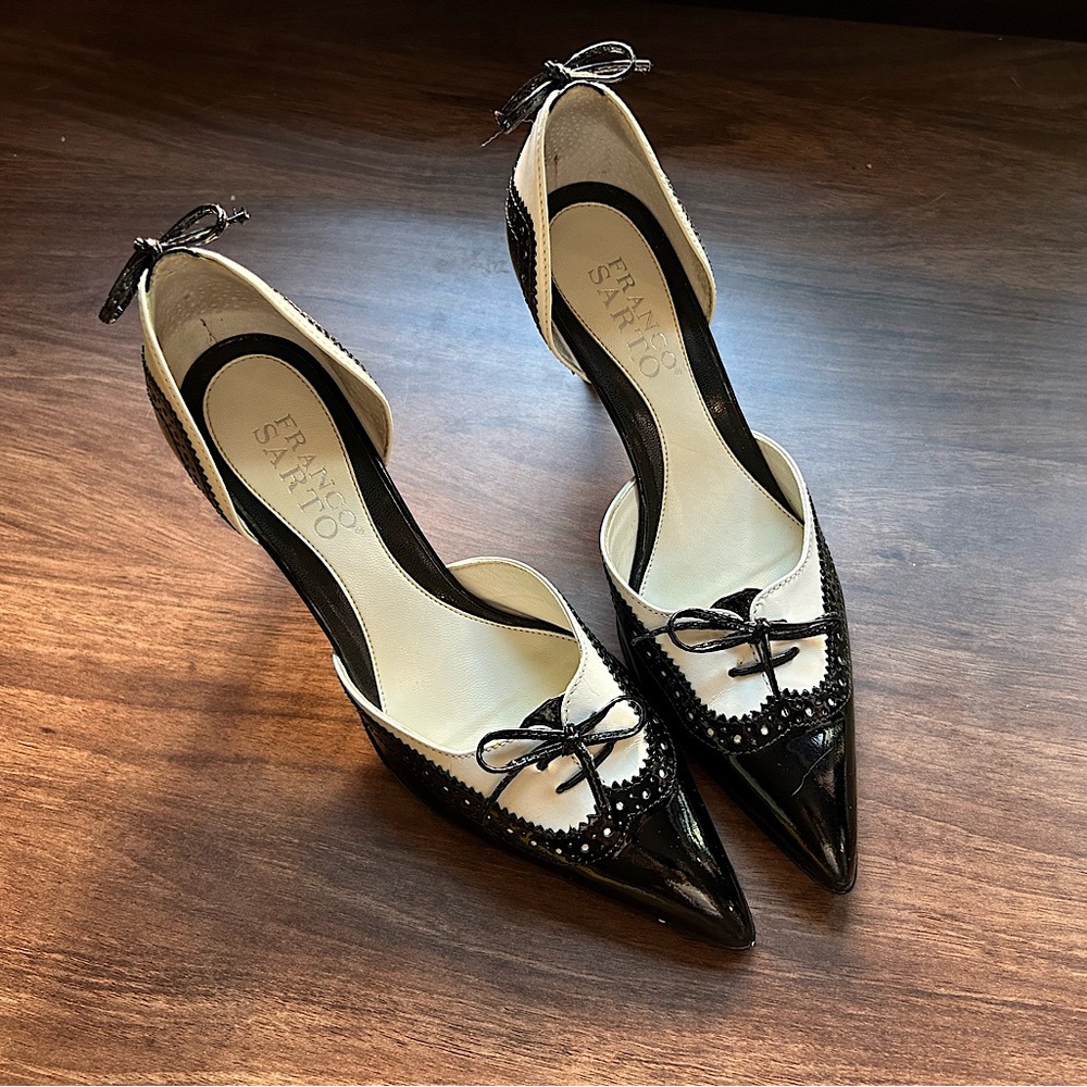 Franco Sarto - Vintage Wingtip Spectator Kitten Heels Sz 5.5